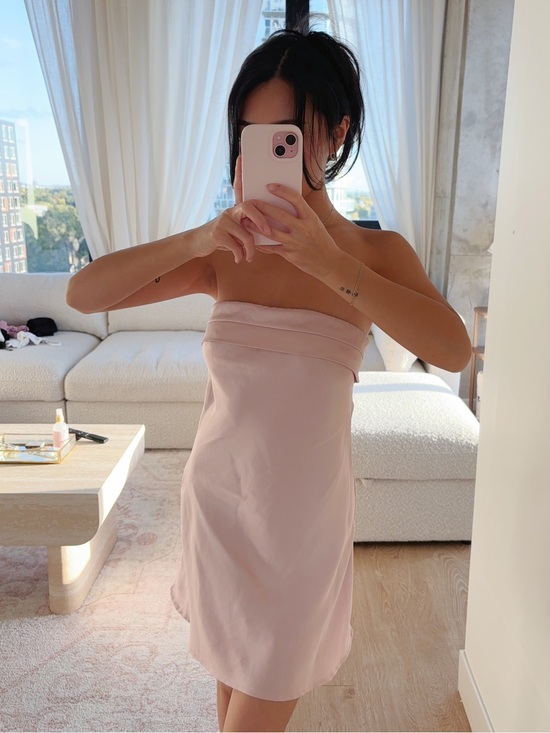 Princess Polly Dresses & Skirts - Strapless Pink Mini Dress - Elegant Slip Style Princess Polly
